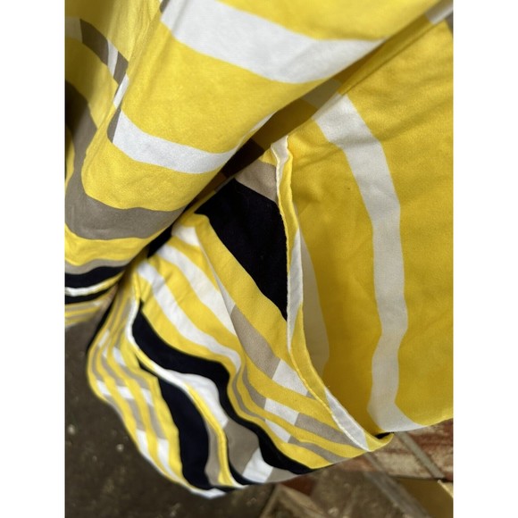 Jessica Simpson Women's Yellow Striped Halter Backless Pleated A-Line Dress 10 - Picture 4 of 11